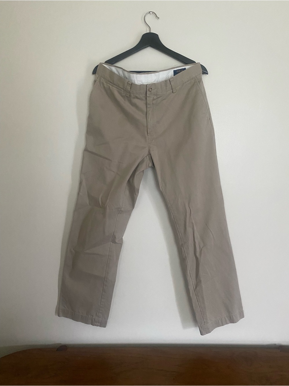 Ralph Lauren Men's Light Khaki Straight-Leg Chinos